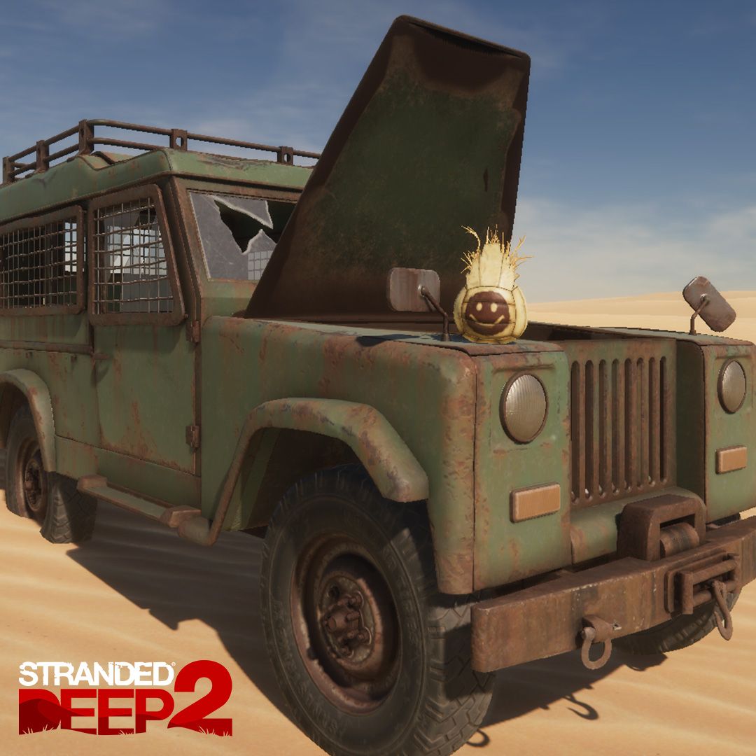 TheStrandedDeep's tweet photo. Wollie's desert weekend continues and he's already getting into trouble. Play the original Stranded Deep for free all weekend on Steam. #StrandedDeep2 #StrandedDeep #survivalgame https://t.co/dSg6tz2jcw