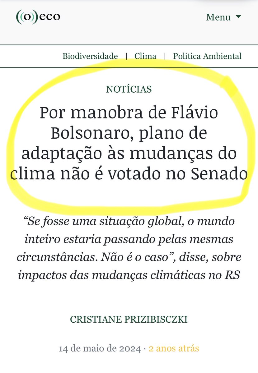 andretrig's tweet photo. Negacionismo explícito. Crise climática exige pronta resposta, redução das emissões, adaptação aos eventos extremos e respeito à ciência. O resto é risco, prejuízo e morte!

*Link da reportagem original do @siteoeco 

https://t.co/73rcTj7YnR https://t.co/HAZNlVqc5u