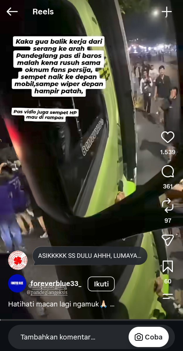 ujangmakmur1919's tweet photo. @AyahErik1919 di ig juga ada gini, bang😭.
faktanya bukan the jak yang rusuh.
kaum die gapunya kehidupan, jadi sekalinya megang hp bangun narasi fitnah, memperkeruh tapi gatau faktanya, jatohnya dongo😭 https://t.co/2AXmb1rKca