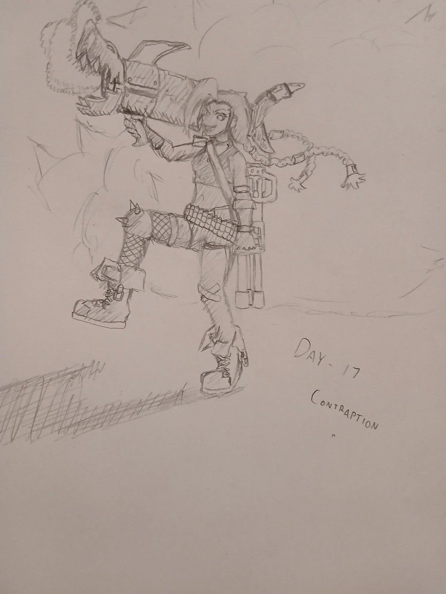 GrizTheFox's tweet photo. #Inktober Day 17 - Contraption #Jinx #LeagueOfLegends #LoL https://t.co/vC34pYGdNt