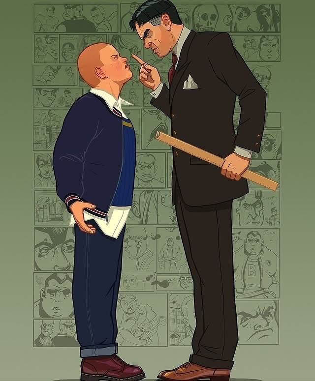 internetpreai's tweet photo. bully artwork by rockstar games (2006) https://t.co/C1LbhoghRR