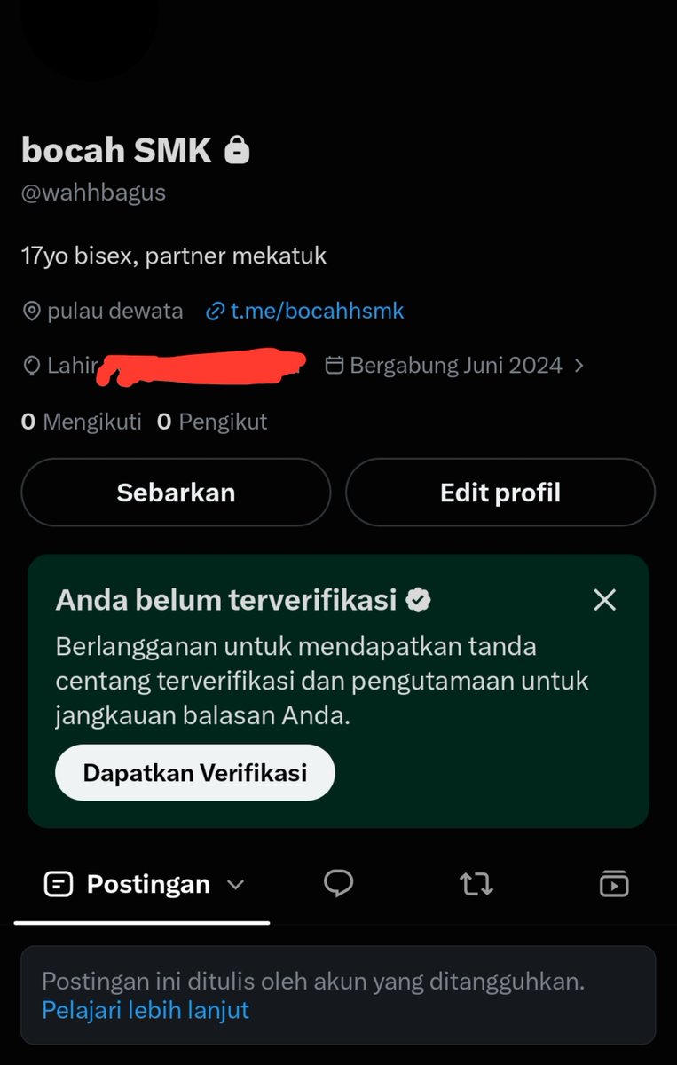 dexxx5ayd's tweet photo. anjj udah ribuan follower kena band
#gayremaja #gaybali #partnersex https://t.co/SAiPRoCnTg