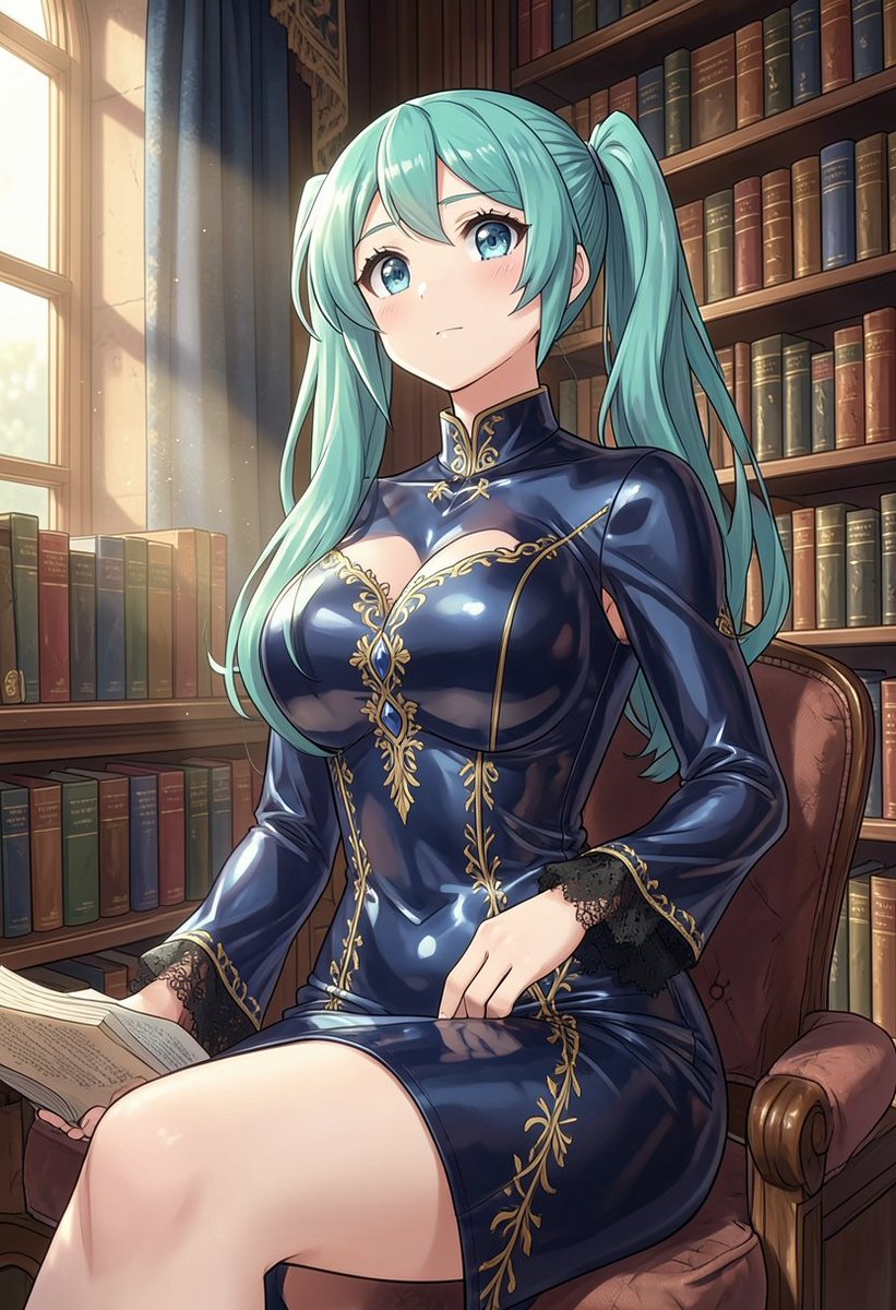 Virusf1985's tweet photo. @Kiara_s_s thanks for the outfit idea
#hatsunemiku #AIart #FantasyArt https://t.co/J8RP9LSxtq