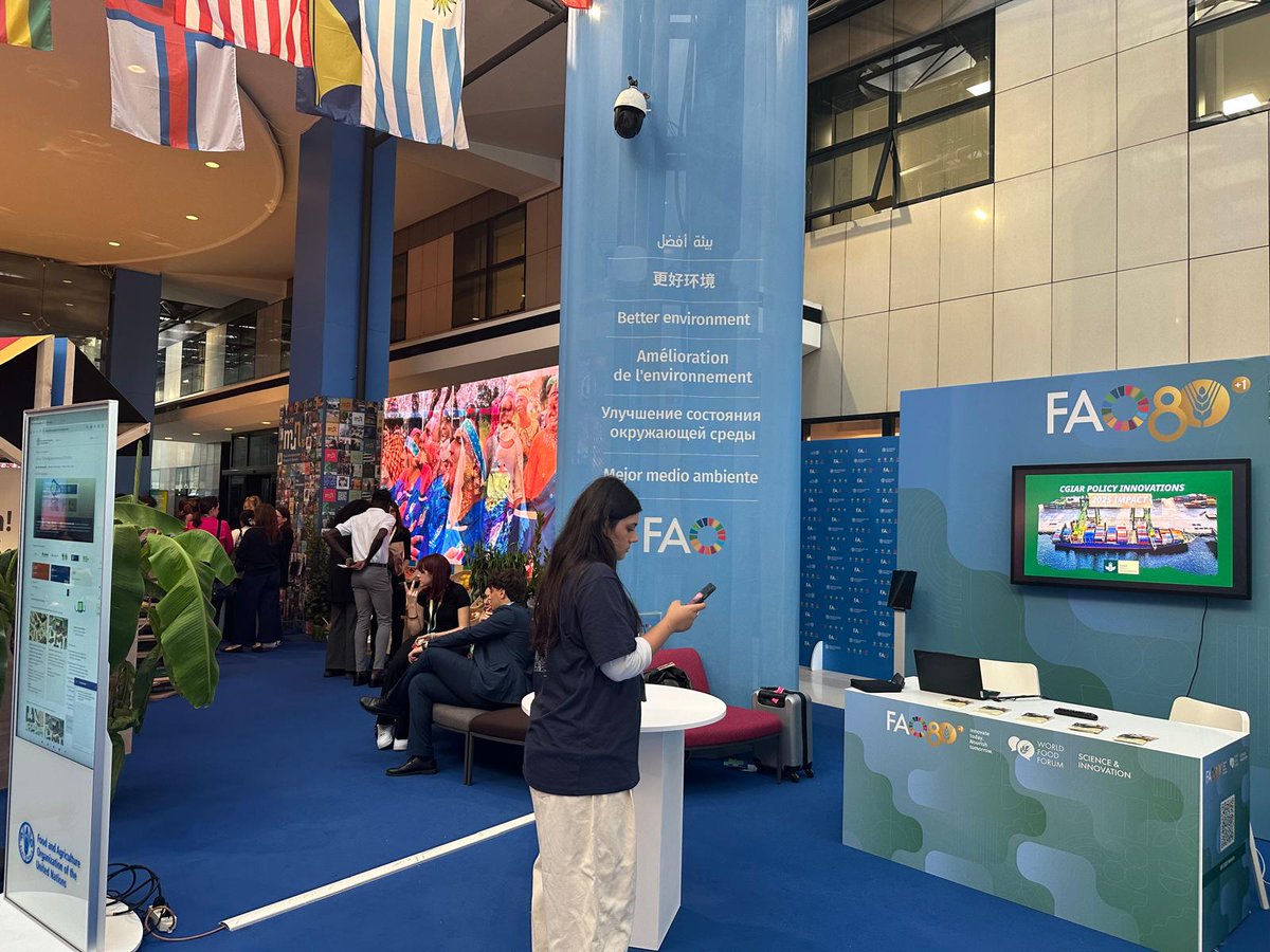 CGIARPolicy's tweet photo. Great conversations at the CGIAR Policy Innovations booth during the World Food Forum. Thank you to all who visited, asked questions, and connected with us. Let’s keep the momentum going! @CGIAR https://t.co/HscFkW8QuP