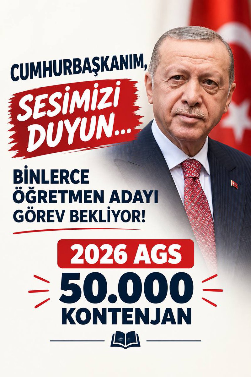 AGSkontenjan's tweet photo. Küresel arenada dünya ile rekabet edebilen bir nesil istiyorsak, okullarımızı güçlü kadrolarla donatmalıyız. Sayın Cumhurbaşkanımızdan 2026 AGS'ye adil bir branş dağılımıyla 50 bin kontenjan talep ediyoruz. #SnErdoganAGS50Bin https://t.co/np0nnohqAI