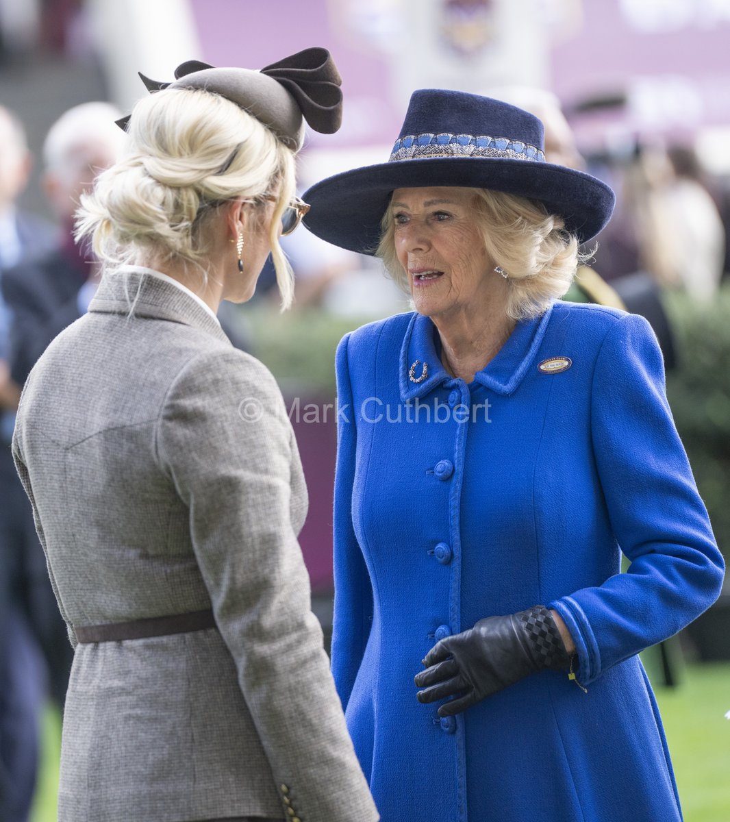 markacuthbert's tweet photo. Queen Camilla with Zara and Mike Tindall at the 2026 British Champions Day at Ascot Racecourse. #royals #queen #zara #ascot #queencamilla https://t.co/r2xSs2c8kJ