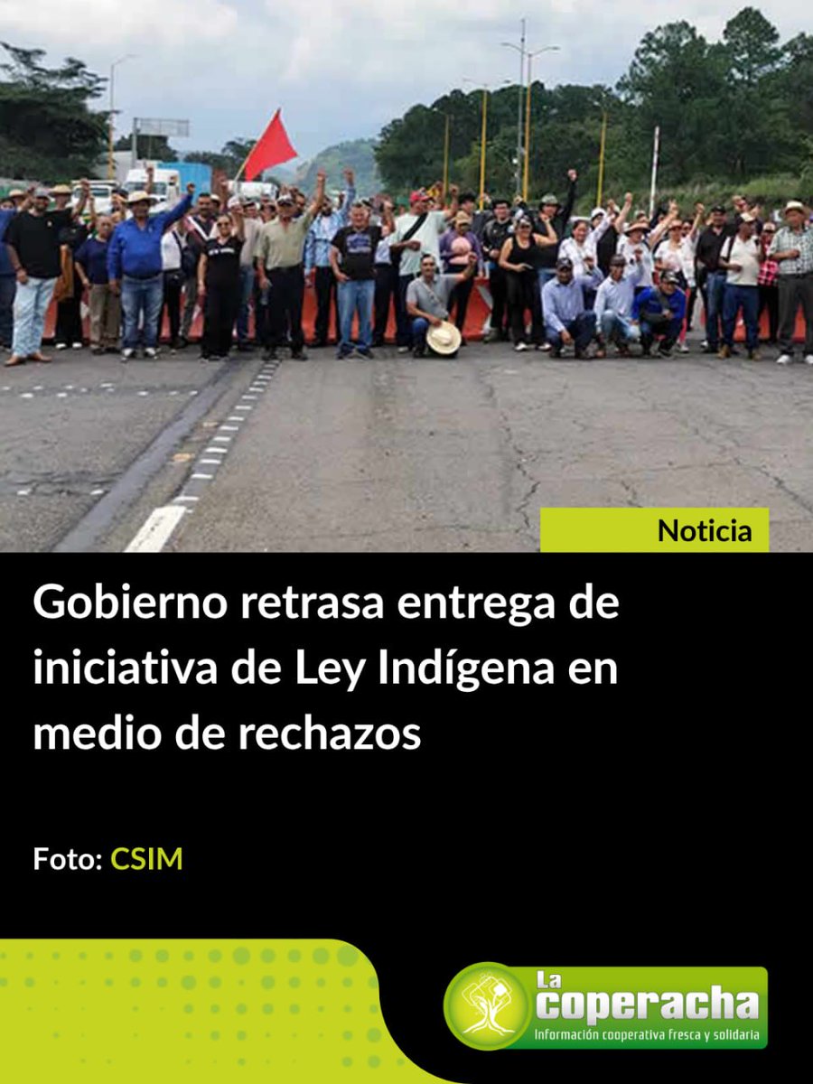 La_Coperacha's tweet photo. ¡Lo más importante de la #semana en La Coperacha! 😠👉Gobierno retrasa entrega de #iniciativa de #LeyIndígena en medio de rechazos
https://t.co/Nyb9shYJZY https://t.co/nZrnajZITR