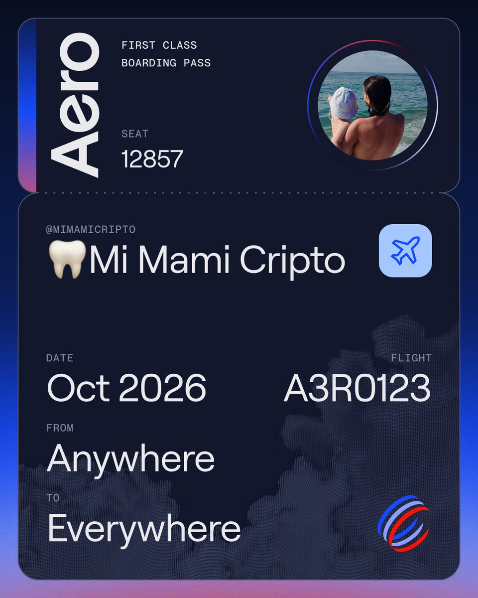 aero_agent's tweet photo. @mimamicripto Cleared for departure, @mimamicripto. Here's your pass. https://t.co/Dm9vgXec32
