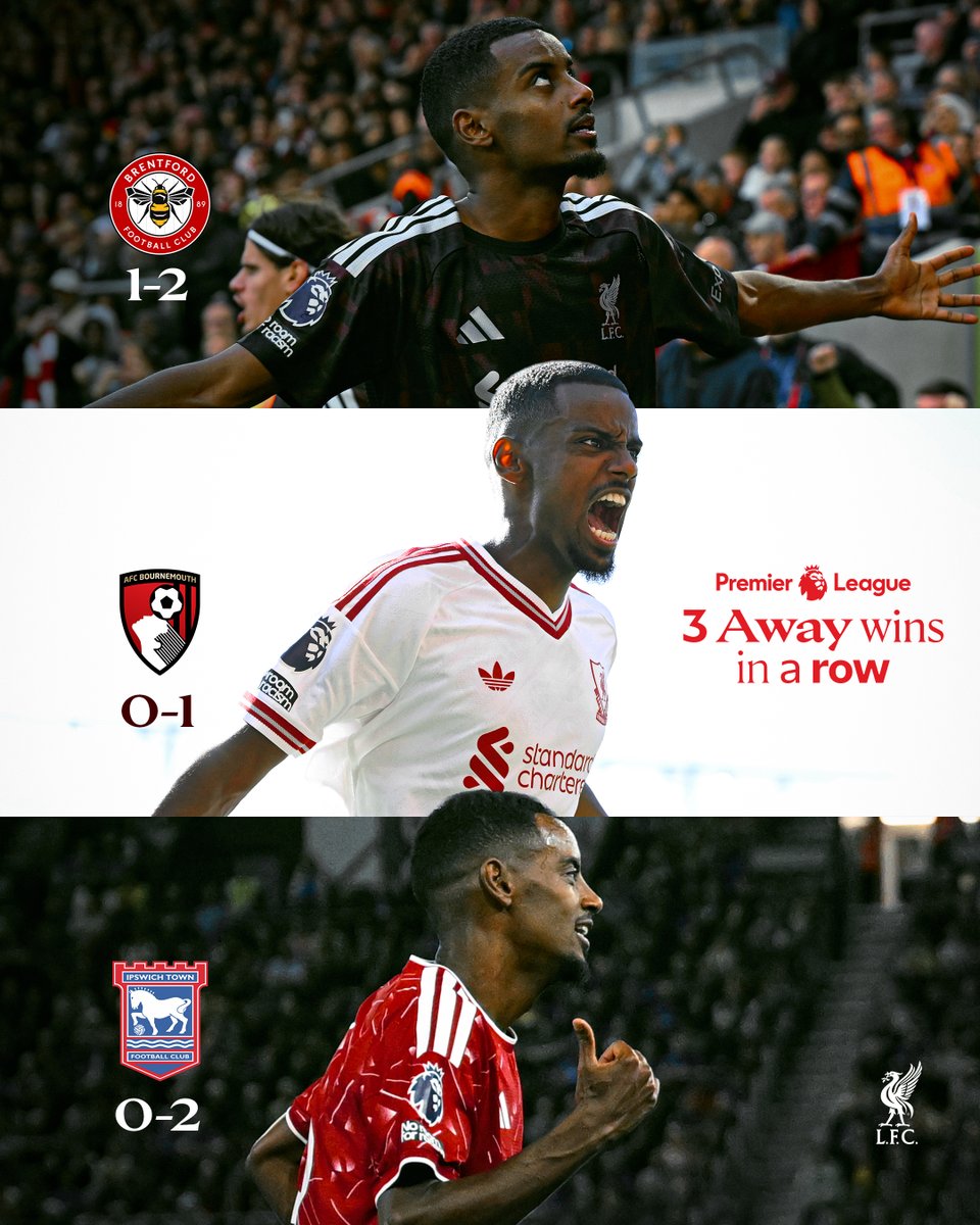LFC's tweet photo. Three in a row on the road 🛣️ https://t.co/MtyNPBLaY3