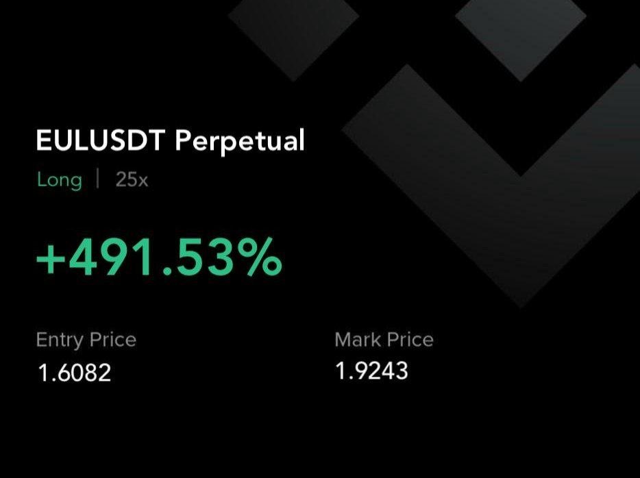 Cyptoelite56's tweet photo. #EUL/USDT 💥💥

Profit: +491.53%🤑 https://t.co/PvT47HX71T