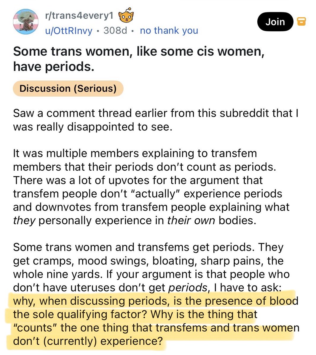 femwitness's tweet photo. isn’t it funny (and ironic) how they’re trying to redefine menstruation in ways that downplay the uterus’s actual role and function because it’s the one thing they cannot steal from us and claim it as their own? https://t.co/7ZonMD6oI0