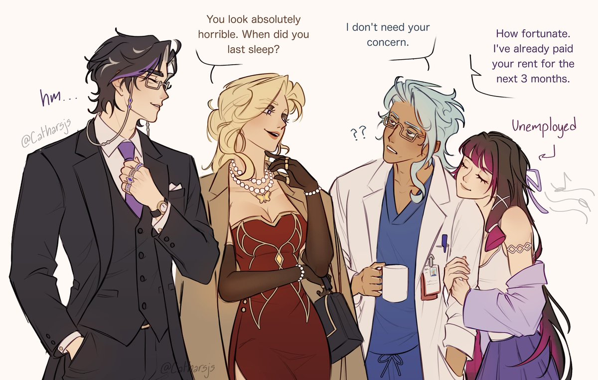 Catharsjs1864's tweet photo. modern fatui harbingers https://t.co/6ta99i7OZb