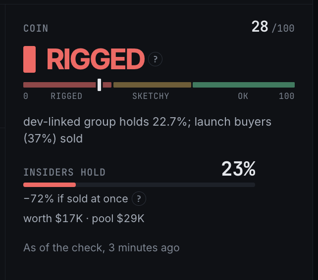 0xgalt's tweet photo. Multichain feature parity
Larpcheck supports ANY chain for narrative checks.
Now the following chains also do deep holder analysis, bundle-bubbles, whales, vamp detection and coin stamps.

- Robinhood
- BNB
- Base
- Ethereum

Maybe its even better than your existing tools? 👀  Give feedback here, or on the discord: https://t.co/isjnY4kBJi

https://t.co/GirLZSMaih