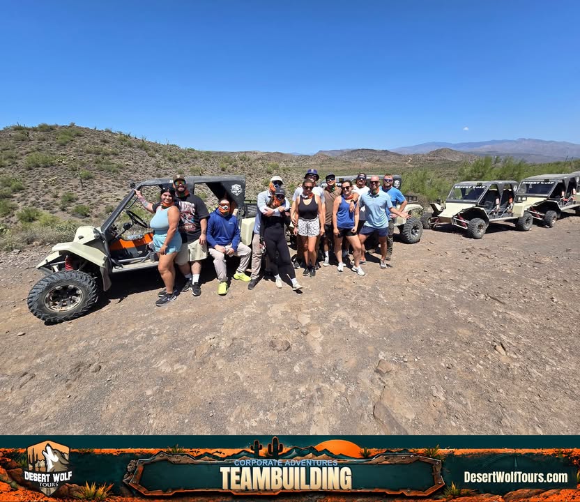 desertwolftours's tweet photo. Give your team something to talk about beyond work. 🏜️🐺 Take your next corporate outing into the Sonoran Desert with Desert Wolf Tours. Your colleagues can experience driving true military-grade UTVs through rugged terrain on a guided adventure built around getting out there… https://t.co/xF6haSSekB