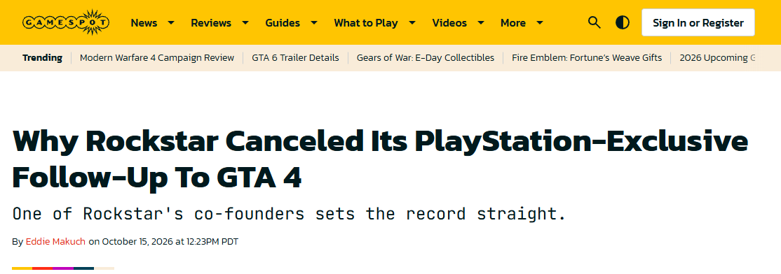 SYACVG's tweet photo. Dan Houser said the open-world PlayStation-exclusive spy game called Agent was cancelled as they tried with multiple teams and they couldn't get it right. https://t.co/vtUGdafuD0