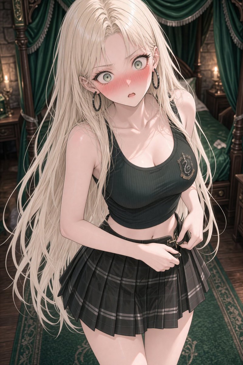 AISubculture's tweet photo. 女体化マルフォイ🐍
え……？透明マント……？  

#malfoy #malfoid https://t.co/E1lIZVEyhz