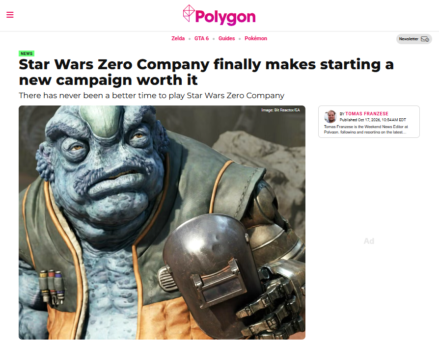 SYACVG's tweet photo. A new Star Wars Zero Company update adds campaign modifiers that let players tweak a campaign's difficulty https://t.co/WaOjvpZPV8