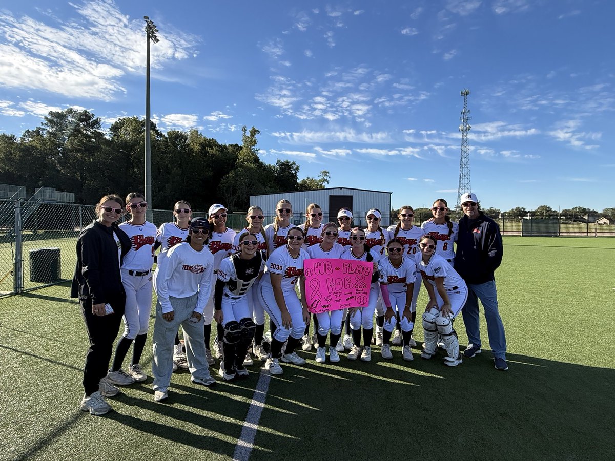 blazeunited14's tweet photo. 🎀 In honor of Breast Cancer Awareness Month, we stand with those facing cancer, celebrate survivors, and remember those we have lost. We honor their strength and courage, and the families who stand beside them. 💗 @texasblazefastpitch @jbsportsmedia @jbslimp #cancerawareness https://t.co/bDaJpXo6Au
