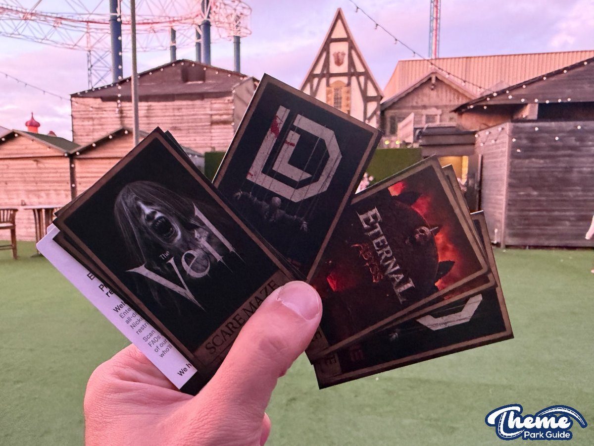 ThemeParkGuide's tweet photo. The themed tickets tonight are really cool. These are what tickets look like if you’re gifted the event. But we’d happily pay for a copy of these.

Broadcasting live at: https://t.co/IW6SPFJ9HJ

#BlackpoolPleasureBeach
#JourneyToHell https://t.co/GpXe4rDIGv