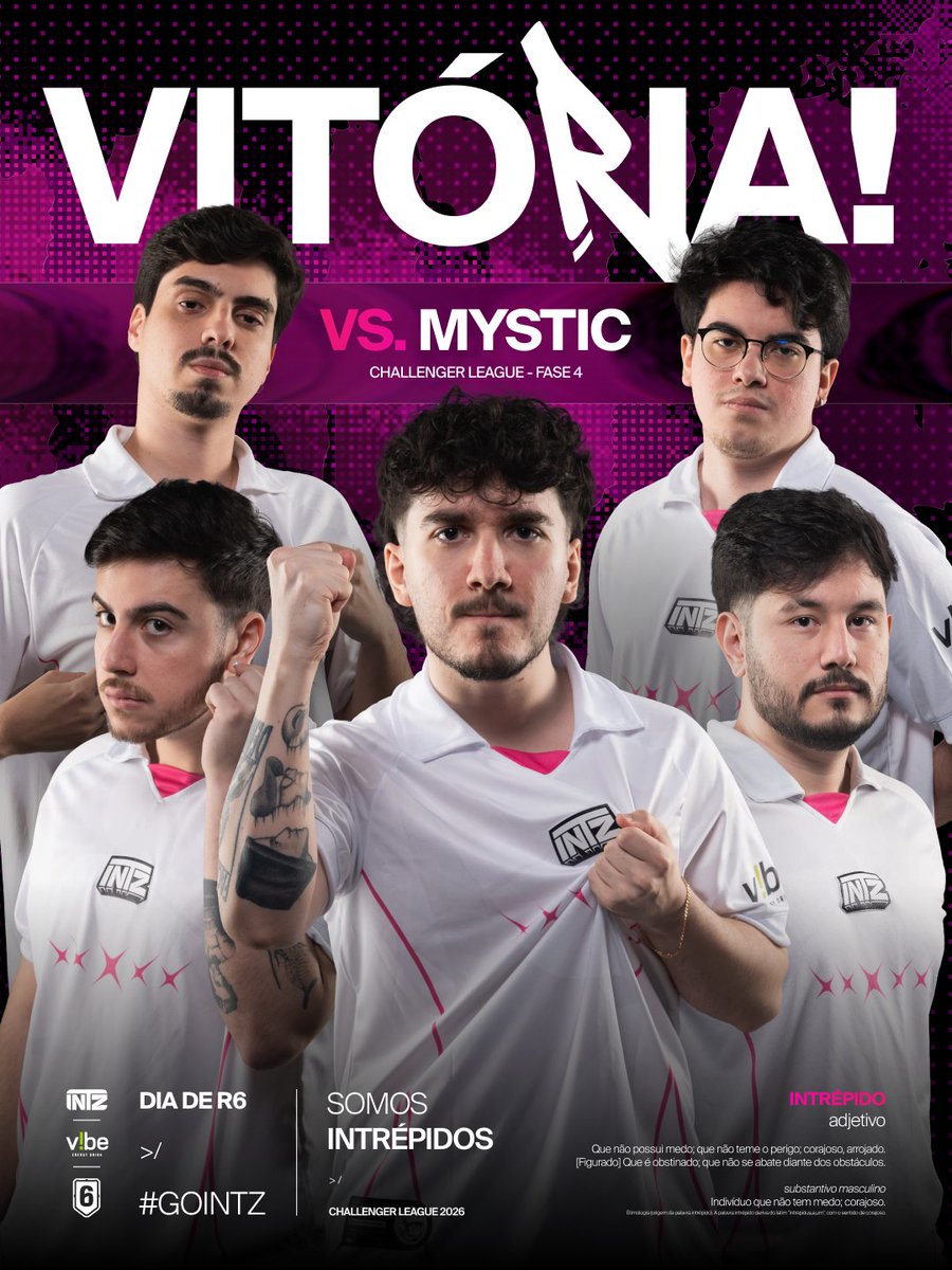 INTZ's tweet photo. 🚀 VITÓRIAAA!

Superamos a Mystic por 2x1 e garantimos mais uma vitória na Fase 4 da Challenger Series.

Estamos 2-2 no suíço e amanhã voltamos ao servidor em busca da classificação para os Playoffs!

Obrigado pela torcida, Intrépidos! 🩷

#GoINTZ #INTZnoR6 https://t.co/wpM66YYnvw