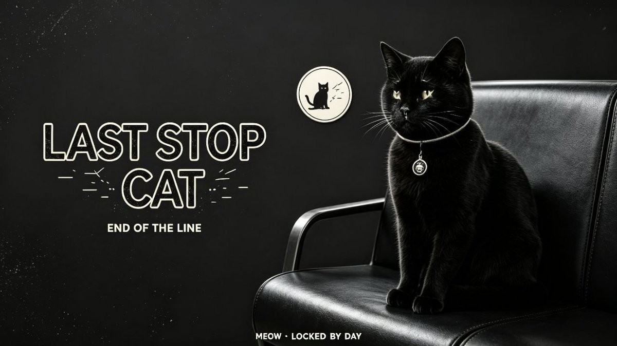 LastStopCat_'s tweet photo. Silence fills the final waiting room.
The black cat watches over the end of the line.
The route will terminate soon.
Early OGs are the last passengers allowed on board.
#LastStopCat https://t.co/AbsJ2R79ao