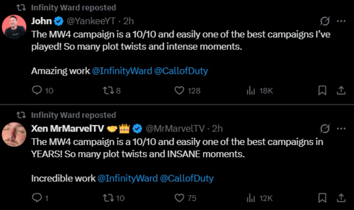 Alphasniper97's tweet photo. A algunos les ha gustado tanto la campaña del nuevo Call Of Duty que se les ha olvidado poner el hashtag ad

Se han centrado solo en poner lo que Activision les ha ordenado😂 https://t.co/JtyDs2EU4Z