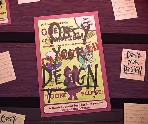 loopimay's tweet photo. I absolutely loved the "Queens of Mischief" music video. It was the perfect blend of Halloween fun and lore implications. I'm so happy that Connie is finally getting her moment to shine!

Unsure if anyone noticed, but this video recontextualizes a few things about her. https://t.co/r7AdSOe2Xa