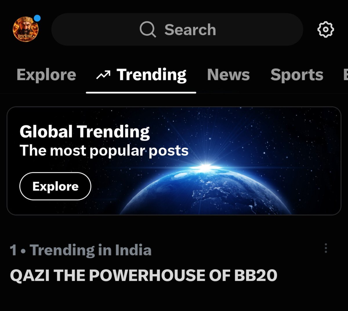RockingStarRa1's tweet photo. 11:11 

"QAZI THE POWERHOUSE OF BB20" No.1 https://t.co/sSH3PEb8wd