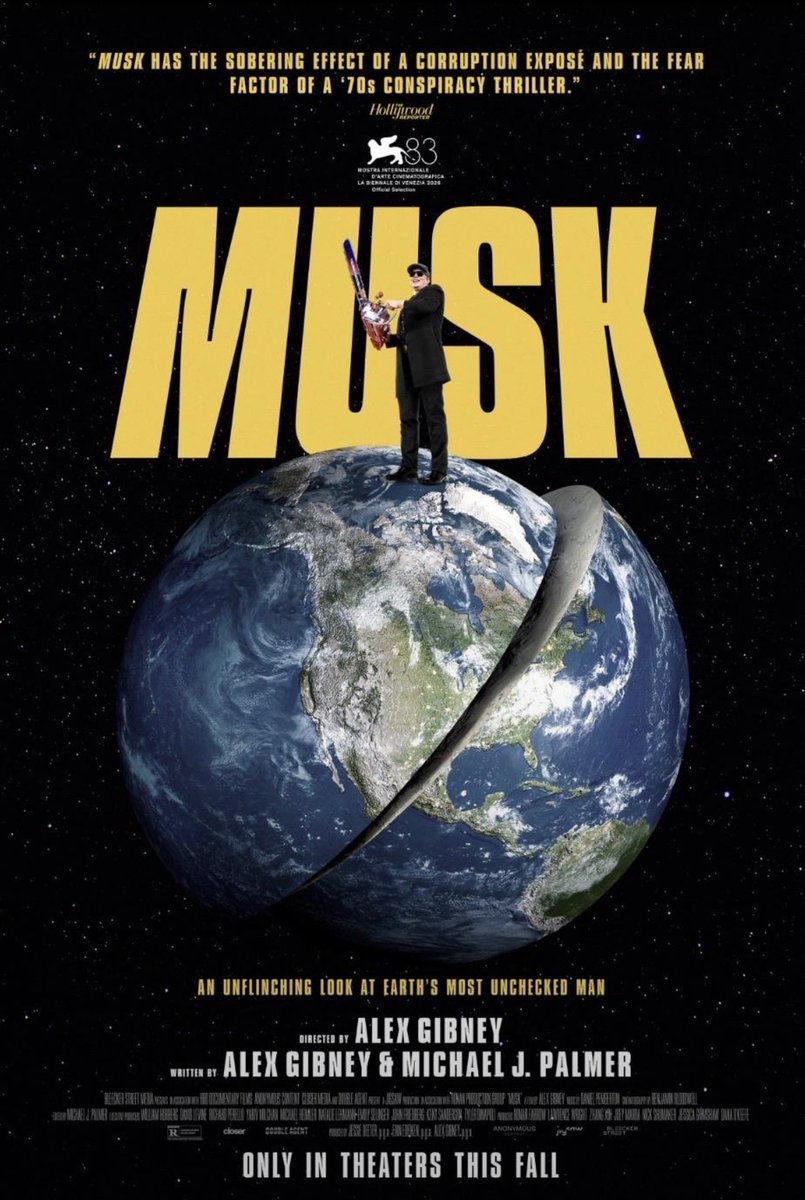 dddonnnaaa's tweet photo. Let’s see if the russian musk bots are back online.

I just watched the Musk Movie. It was 4 hours long. (@alexgibneyfilm) TY for putting in an intermission.) There was so much information. Its genre is documentary, but it could easily be put under horror also. It was a very good movie, but also psychologically terrifying. 

I have to say the first hour of the movie, brought back memories of the old Elon. The one that my husband and I really liked. He was quirky, funny, smart, the first spacex successful launches were awesome, when Tesla was new, and everyone was excited about the electric cars, him working with Obama and him saying that AI was an existential risk. It was like he truly cared about the human race.

But then, he flips and turns into a villain. 😩 The last 3 hours he morphs into a psychotic megalomaniac. It was like an evil storm. The Tesla auto pilot starts crashing cars, killing people and then he lies about it & says how safe it is. He lost his shit during Covid with the lockdowns. His son transitioned into Vivian, and he said the woke mind virus needed to be destroyed. He went from AI being an existential threat & said it was summoning demons, to wanting to put an AI robot in every home. The government was regulating his businesses due to environmental concerns and he does not like being told what he can and cannot do.

I really believe part of the reason he went after our govt, to control it, was because of regulations they were putting on him and his companies. He realized to remove these regulations he needed to control politics. This is why our govt should not be able to be bought by the richest man in the world. The Ashley St. Clair part of the story is crazy! I’m glad she is exposing all these details. It was brave of her to tell her story. She could have easily signed the NDA and been rich, she decided to do the right thing. We need more people like this.

The doge part of the movie is devastating. Gutting really important humanitarian efforts, so many people, including children, around the world have died because of this. Halting scientific research projects, such as cancer research, that some have been working on for years. The purge of a lot of brightest and best from our govt departments, leaving dept frozen. Putting all our personal info in the hands of young kids who had idea what they were doing, who knows what will happen in the future now that all of info has been exposed. Cutting back at the EPA, surely helped his companies, but at what cost to our environment?

Watching the first quarter, he really could have been an amazing part of America’s history, but then he threw it all away and chose to be a villain. Why risk the future well being of America, especially when you have so many children? He says children are the future, yet the administration HE installed is dangerous and threatens our future. It makes no sense. 

It’s like he has lost all empathy for others. Maybe he’s high all the time, which means we have a drugged up psychopath, who doesn’t care about anything but his own personal endeavors, no matter the consequences, and that same person is in charge of our government. What could go wrong? We left the movie scared about the future of the whole world.