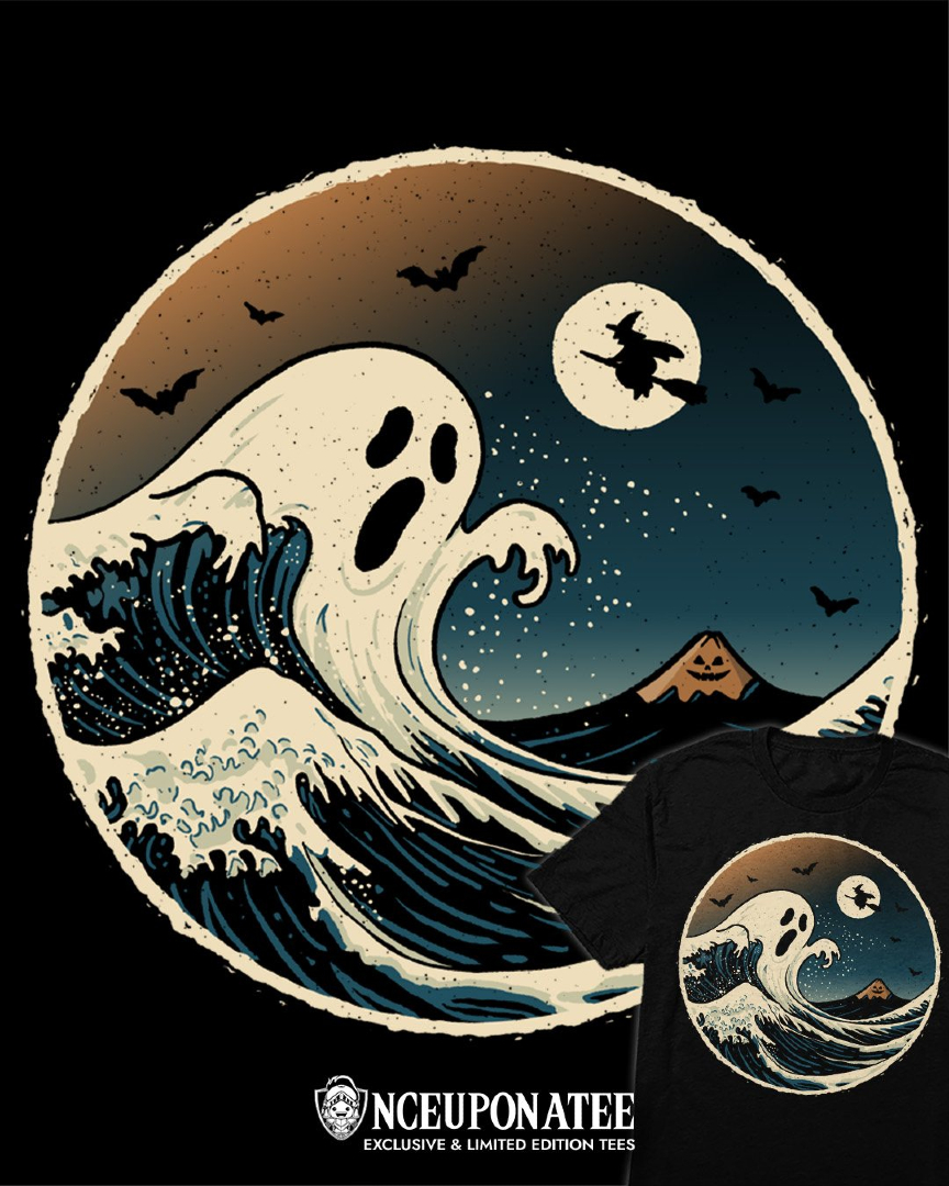 OnceTees's tweet photo. "The Spooky Wave" by artist StudioNMDesign is today's featured design!

Shop: https://t.co/0k0HLLOYqK

Available in Black and Navy https://t.co/20VyYb7ZiY