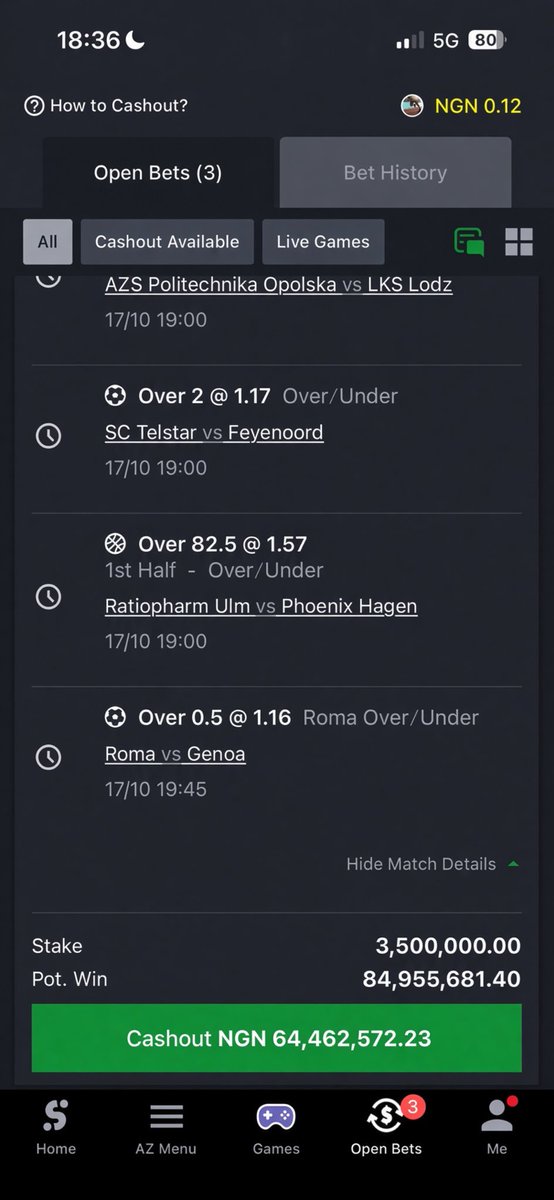 Jaypunt01__'s tweet photo. 4 games to go😁

Cashout is 64 milli😹🥶🎉 https://t.co/9p6bIZGqWW