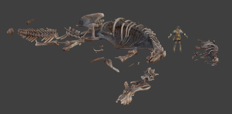 TeaCommonShark's tweet photo. If anyone is wondering why giant Gajios/Gelidron skeletons occur in the first place...

It's probably cuz for some reason MH devs decided to make the bonepile the two critters share ABSOLUTELY MASSIVE by default https://t.co/9SUiC6vCGu