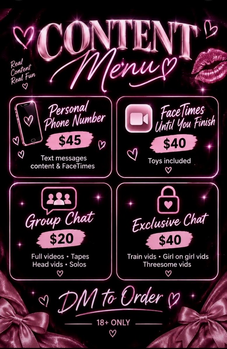 cutiedcfreakyy's tweet photo. New menu!!
 Txt if u wanna get some https://t.co/8vTGAEWHhm