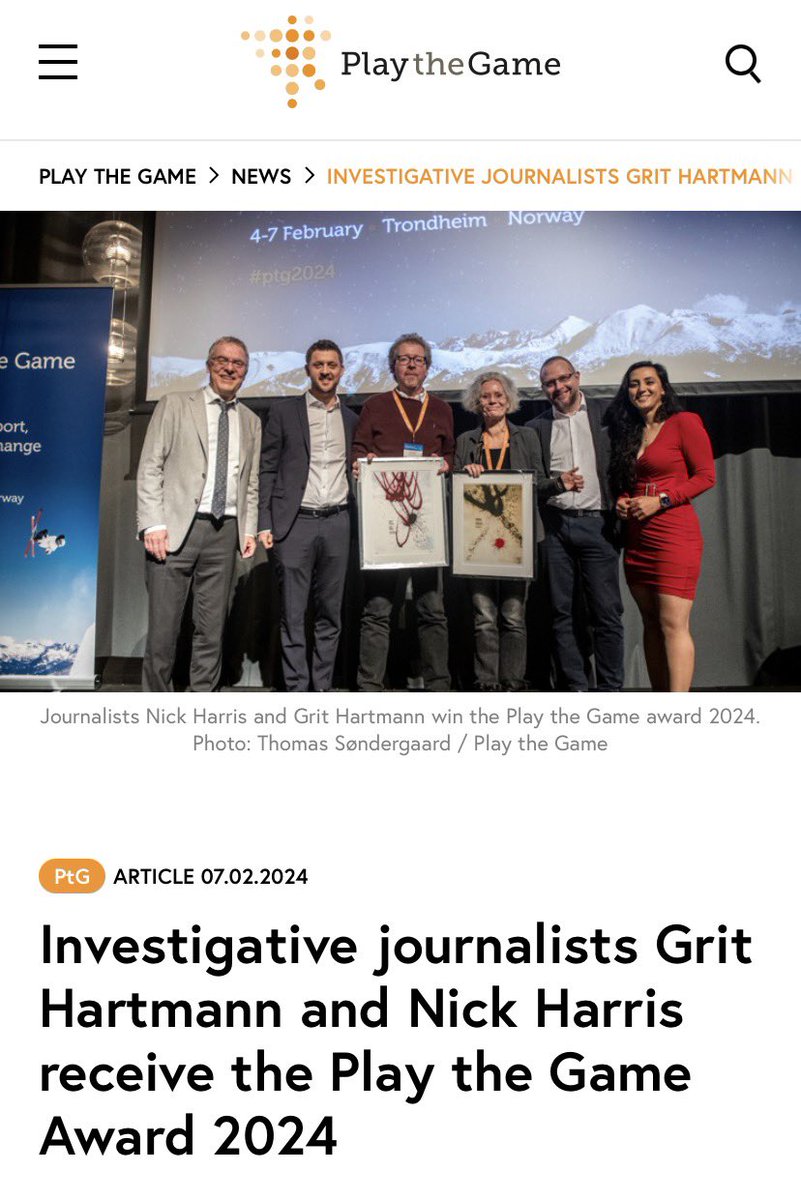 StanisElsborg's tweet photo. Watching the abuse @sportingintel has faced for his reporting on #ManCity - then and now - has been appalling.

In ‘24, we honoured him with the Play the Game Award for his “proper, excellent and bulletproof journalism.”

He has never backed down. Sadly, neither have the abusers. https://t.co/WbBHICqJOt