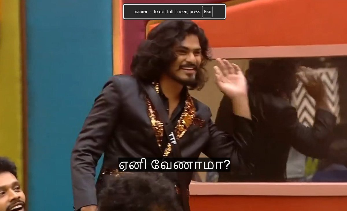 Seoo___yeon____'s tweet photo. #VJS : "Aeni🪜venama?" 
#TTFVasan : "Adhaiye use pannikiren Sir" 🦁🔥💥
Thalaivan gapla kudu moment create pannran da😎🔥👑
#BiggBossTamil10 #BiggBossTamil #BiggBoss10Tamil #BBTamil10 #BB10Tamil #BiggBossTamilSeason10 https://t.co/5ElWwWjB2p