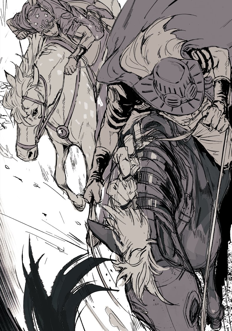 T4gamo's tweet photo. ＃SBR ＃jjba　🏇🏇 https://t.co/hkl9JnJ6Gj