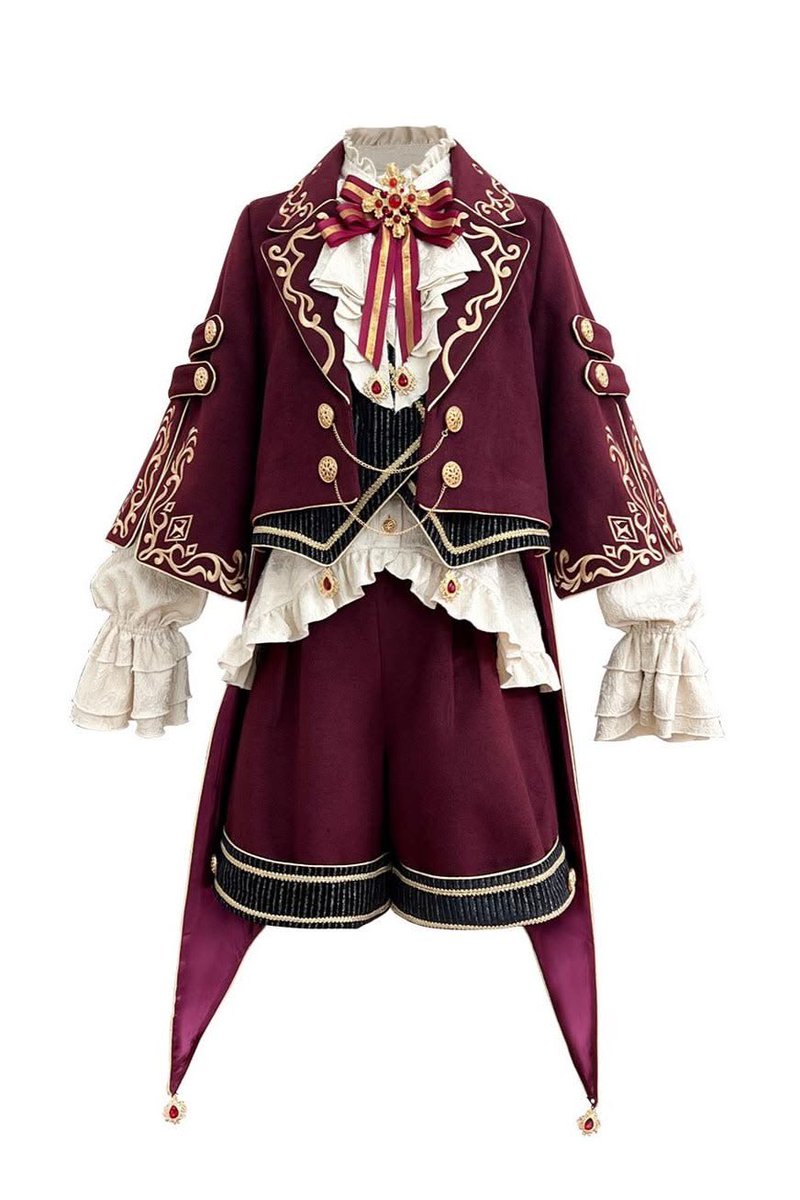 gentleescape's tweet photo. burgundy aristocratic prince lolita outfit https://t.co/a62XJf1jXn