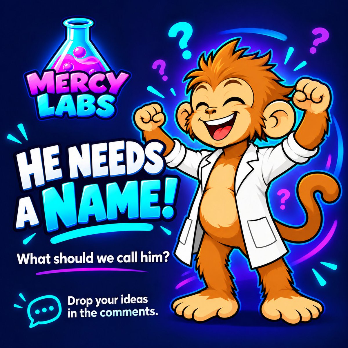 MercyLabs_'s tweet photo. ‼️This little fella needs a name!

💰Name we choose gets $25
🧪Random RT + Tag + Follow Gets $10

⏳You have 72 hours!! https://t.co/IjpxnuI04P