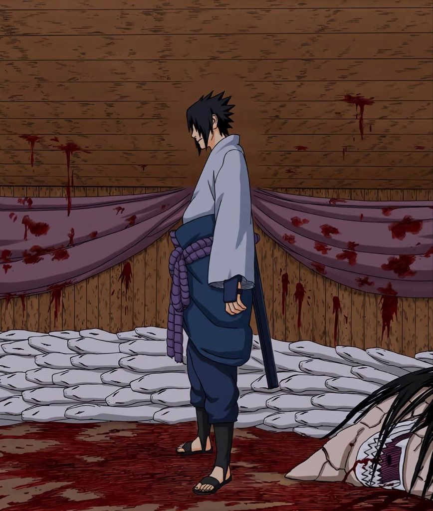 sasukedailydose's tweet photo. Manga                                             Anime https://t.co/nyT58giVCb
