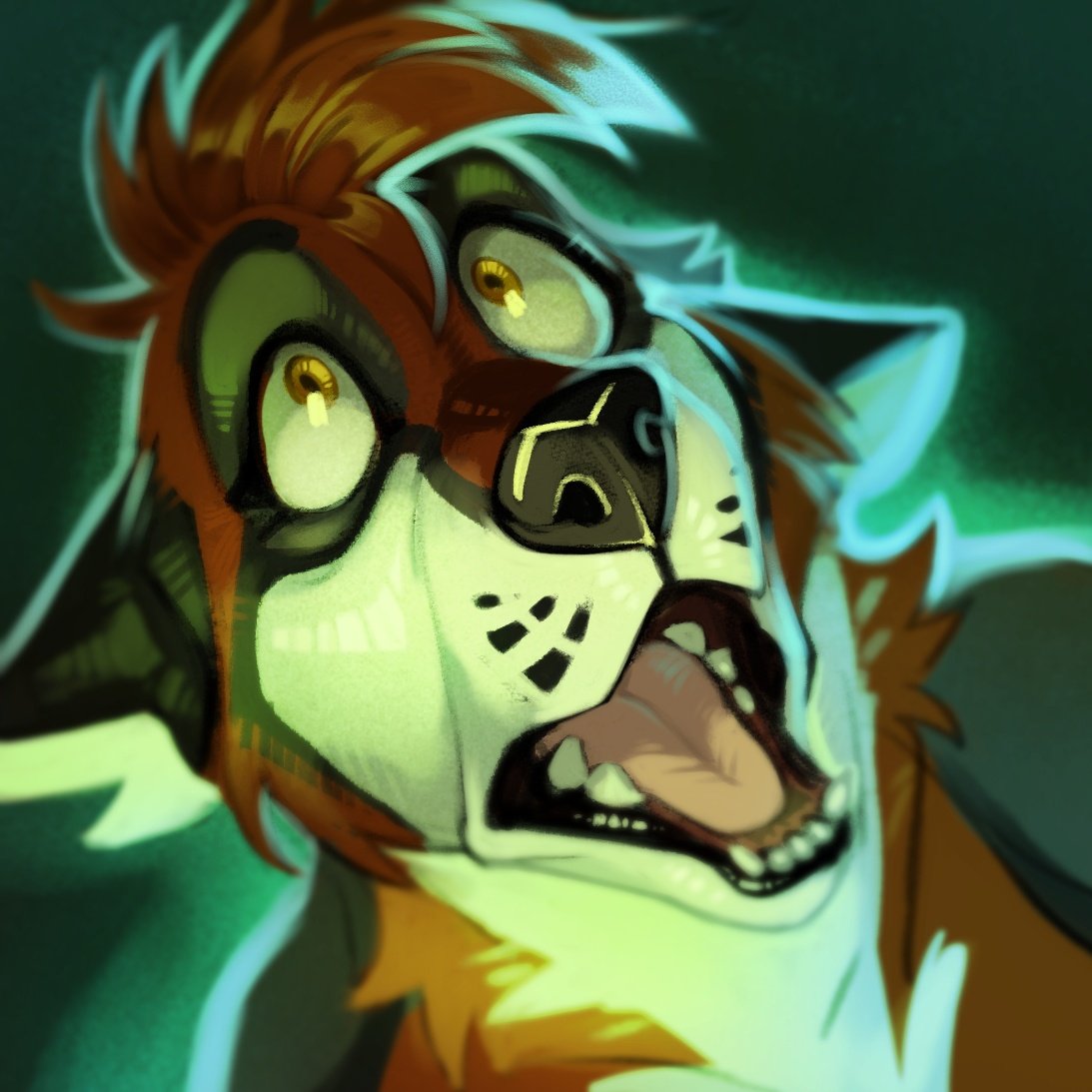 Remy__Wolf's tweet photo. (is grinning internally bc she actually loves scary sht) 💀 

🎨 by @/Aliiwa https://t.co/SdaTAiGNKG