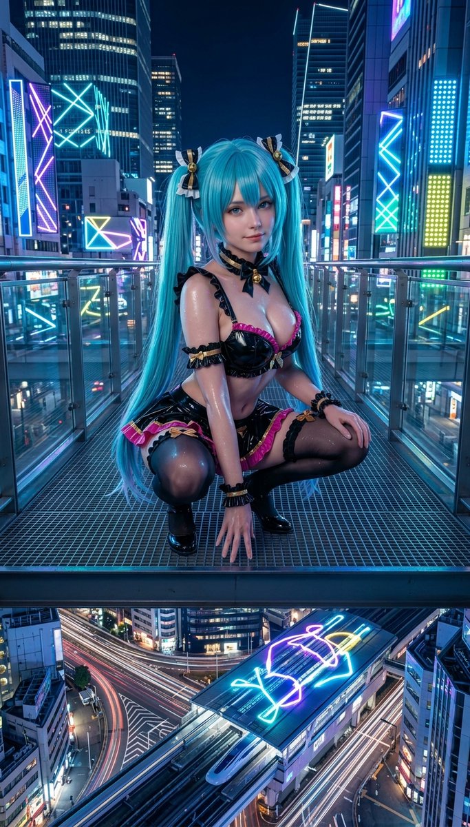 Virusf1985's tweet photo. @yggdrasill0015 thanks for the outfit idea
#hatsunemiku #AIart #FantasyArt https://t.co/fRm9XtFZTo