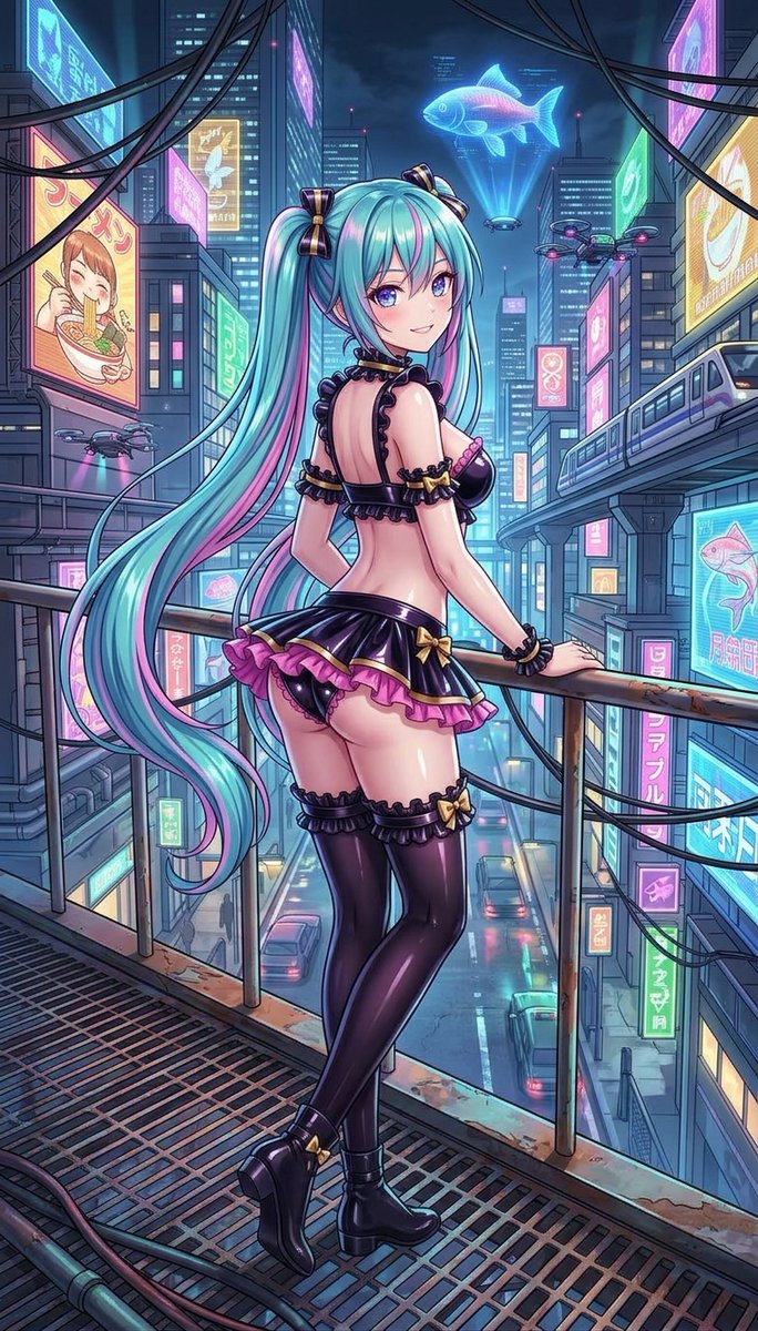 Virusf1985's tweet photo. @yggdrasill0015 thanks for the outfit idea
#hatsunemiku #AIart #FantasyArt https://t.co/fRm9XtFZTo