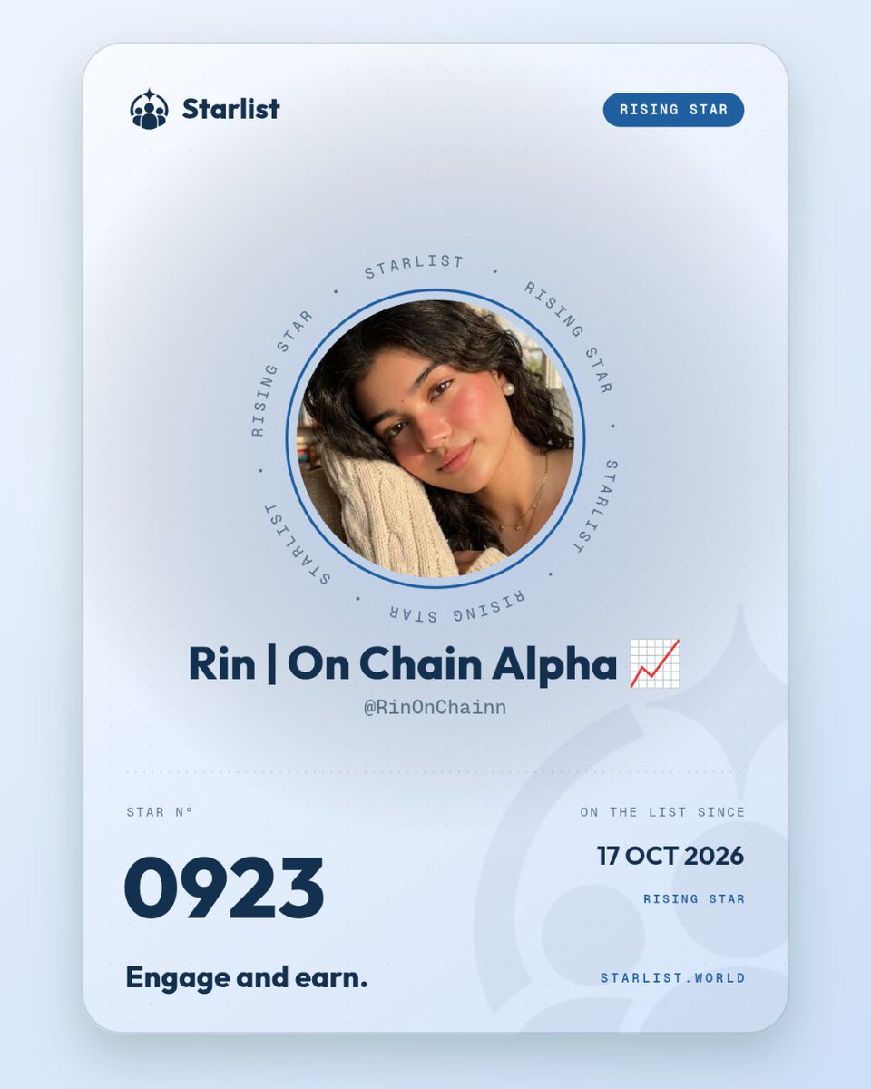 RinOnChainn's tweet photo. Joining @starlisting , where early creators earn rewards to become stars ✨ STAR-6P7C59 https://t.co/RMgFYx3fL2