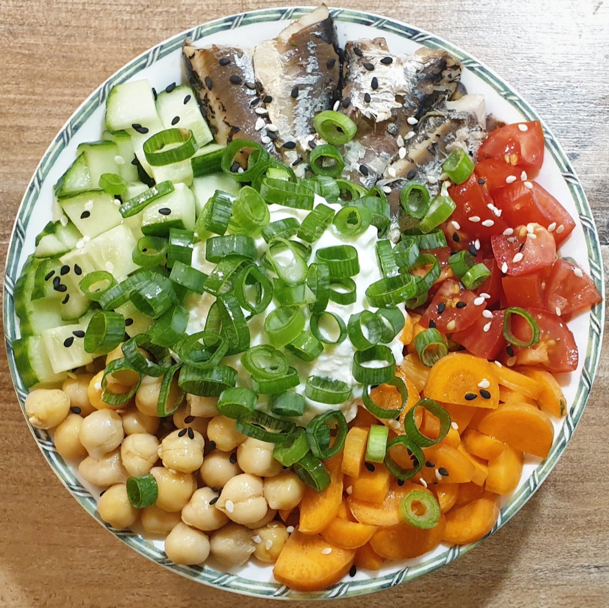 raincandyED's tweet photo. Dinnertime~~

Same as yesterday!
I love canned sardines in chili oil so much 🌶

All ingredients in alt-text 🐟

188cals
20g carbs | 15g protein | 4g fat https://t.co/jObCM236u3