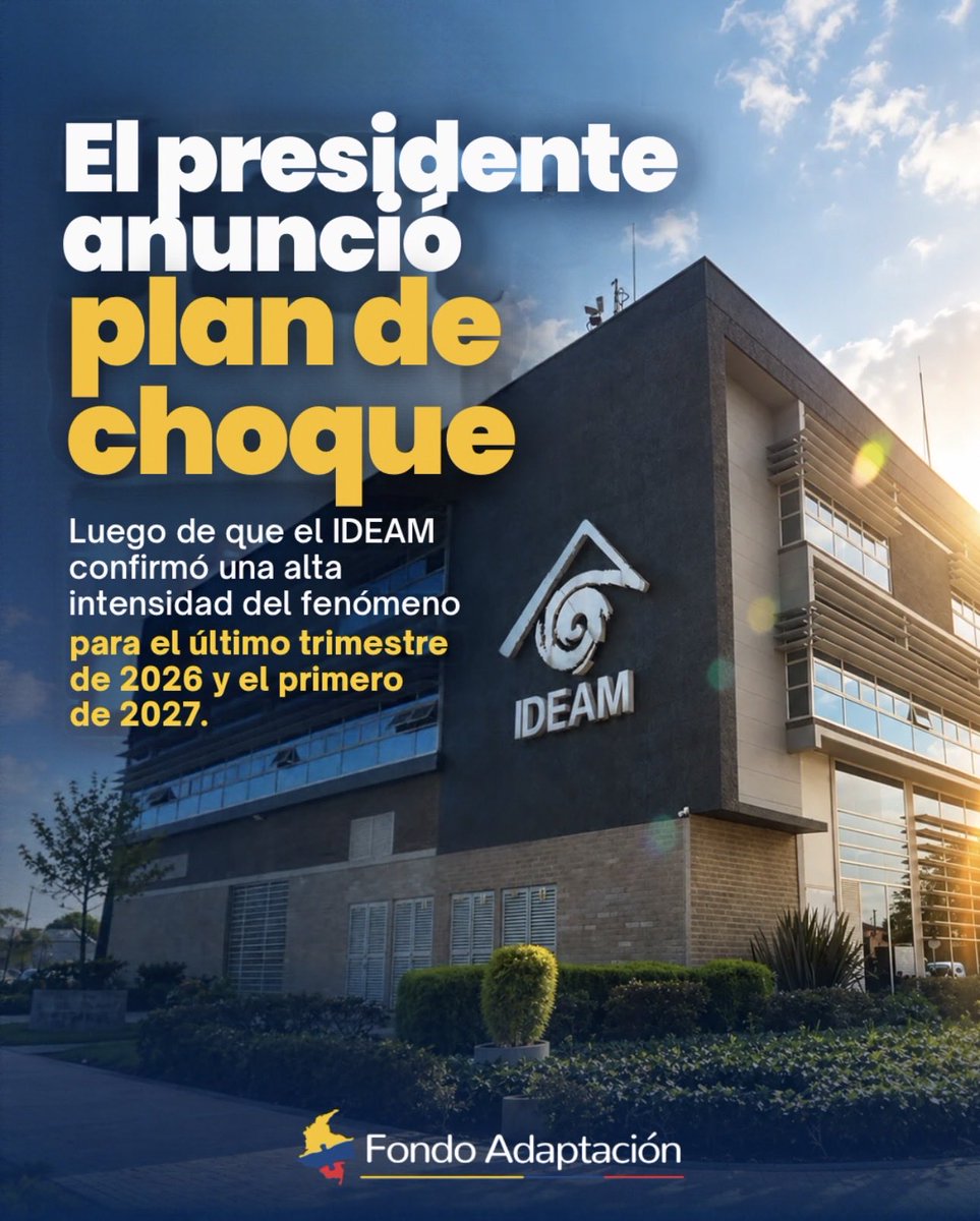 FondoAdaptacion's tweet photo. ⚡️ ¿Está Colombia preparada para el fenómeno de El Niño?
El Gobierno anunció medidas para reducir el riesgo de racionamiento eléctrico, un equipo especial y un plazo para implementar acciones de choque.
📲 Lee el artículo completo en nuestro LinkedIn. https://t.co/IeM5jJpQpG 

#FenómenoDeElNiño #Energía #Colombia