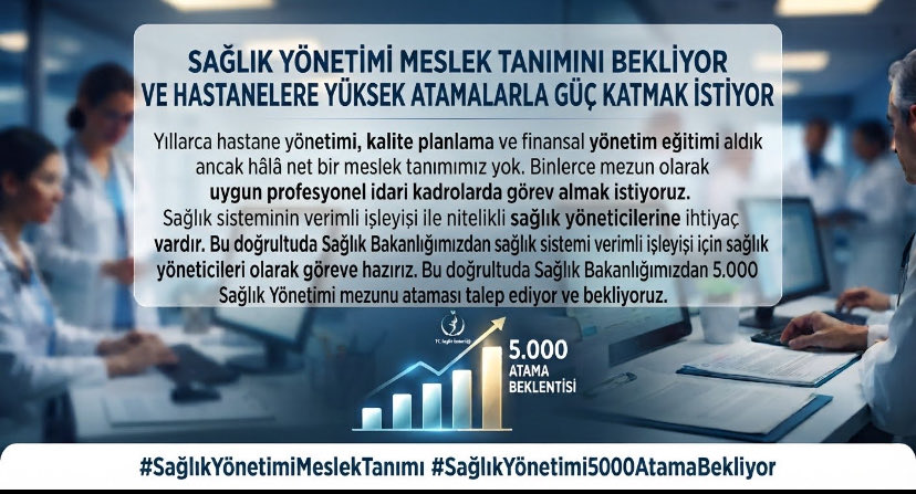SamsunluPette's tweet photo. Atanamayan her Sağlık Yönetimi mezunu, sağlık sistemindeki bir verimsizliktir. Verim için 5 bin atama şart @RTErdogan @oktay_saral @profokumus_ @suayipbirinci @dryasinerkoc @samiltayyar27 @edipuzen @drmemisoglu 

İdarede5Bin SağlıkYönetimi https://t.co/69GNW6Rr8u