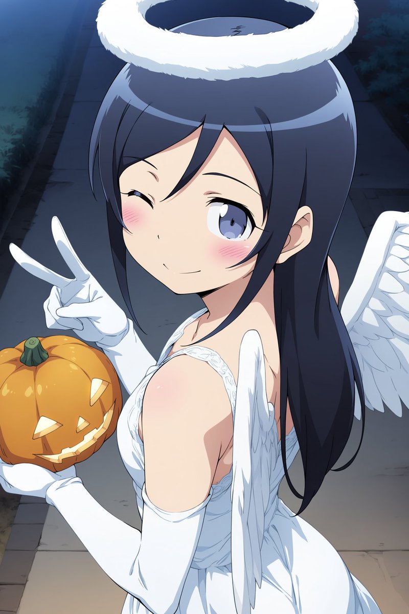 ayase_ha_kawaii's tweet photo. ハロウィン天使あやせ
#AIイラスト 
#新垣あやせ 
#俺の妹がこんなに可愛いわけがない https://t.co/s5U3CWGXjc