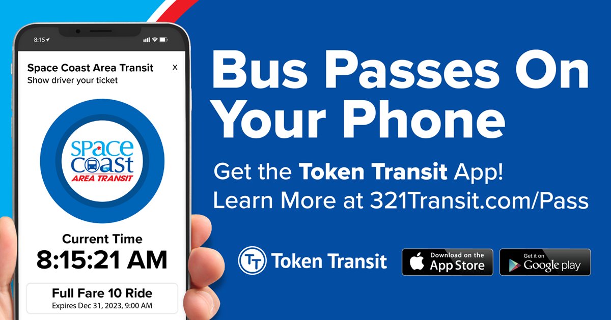 321Transit's tweet photo. Do you have the Token Transit app? Get the app, and you can pay your bus or trolley fare with your smartphone! Visit https://t.co/5811BNGso3 to learn more and download the Token Transit app today!

#SpaceCoastAreaTransit #321Transit #BrevardCounty
@BrevardCo_FL https://t.co/Oe5AMHeYJE