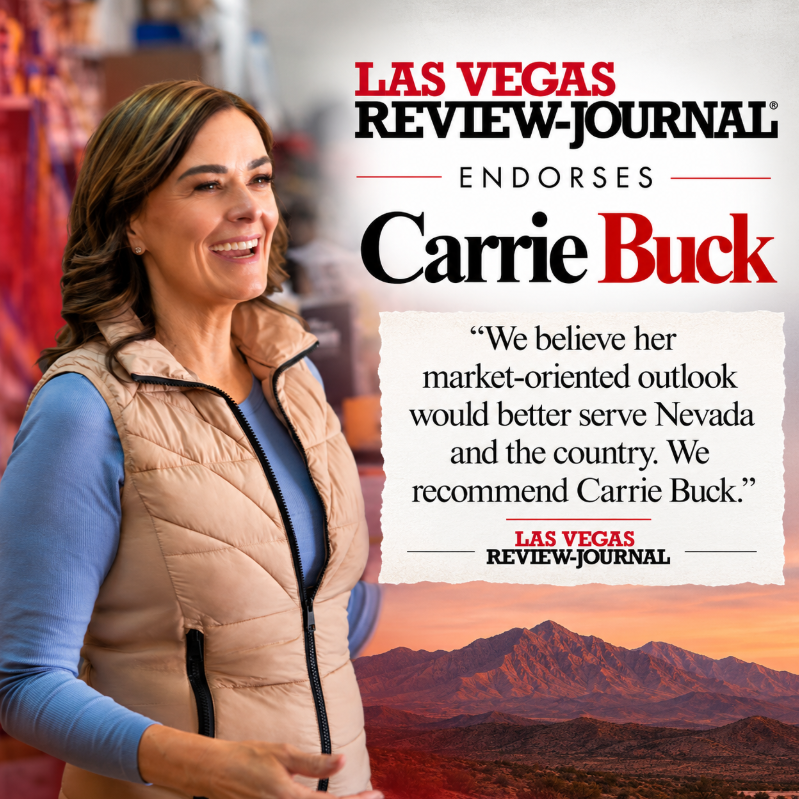 CarrieBuckforNV's tweet photo. Proud to have earned the Las Vegas Review-Journal’s endorsement for #NV01! 
Nevada families deserve a Representative who will put their needs ahead of politics, fight to lower costs, and create more opportunities for working families. Grateful for the Review-Journal’s support! https://t.co/hQwzygZqTc
