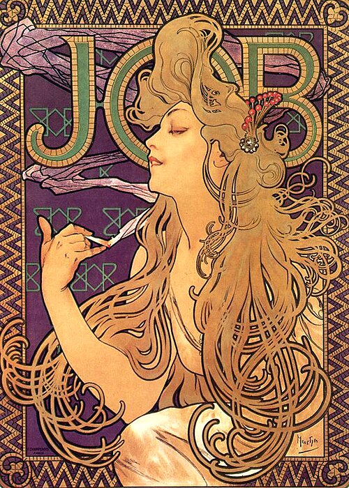 Pastpassport's tweet photo. Print ads so jaw-droppingly gorgeous that 19th-century Parisians snuck out at night.....

And cut them off the walls... tucked them under an arm and hung them in the parlor.

Alphonse Mucha created his Art Nouveau beauty to sell cigarette papers in 1896.

Beauty was the selling point back in the day. 

Times haven’t changed. X ads need Mucha's taste. 

Which old ad would you hang in your parlor?

Full Mucha video drops later today.